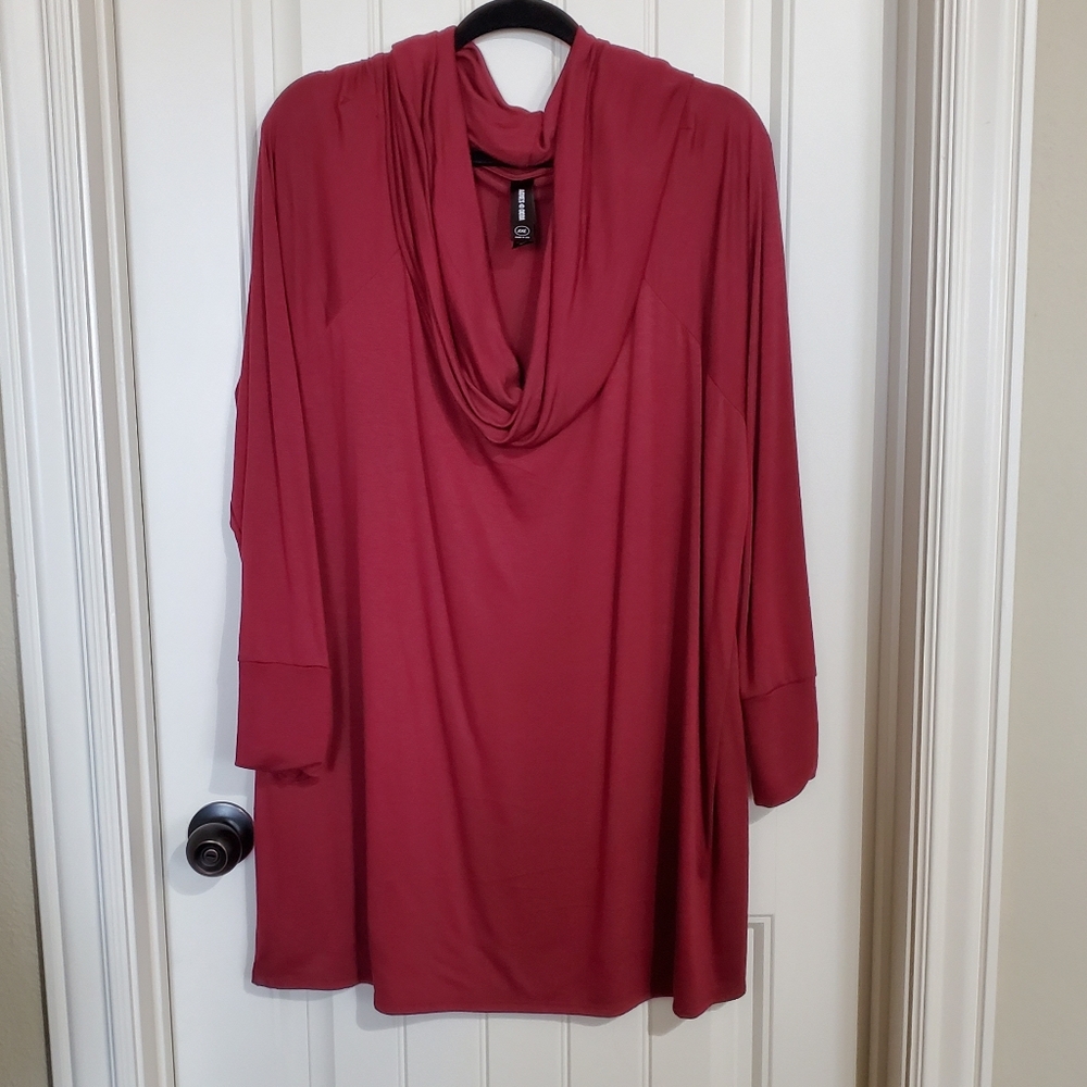 3 for $15 A&D Convertible Tunic solid cranberry